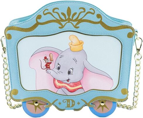Loungefly DISNEY DUMBO 80TH ANNIVERSARY TRAIN CAR CROSSBODY BAG WDTB2358, Blue in Saudi Arabia