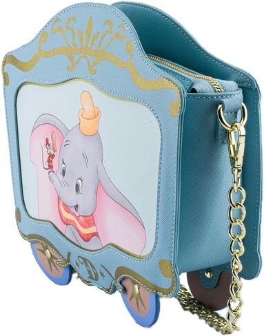 Loungefly DISNEY DUMBO 80TH ANNIVERSARY TRAIN CAR CROSSBODY BAG WDTB2358, Blue in Saudi Arabia
