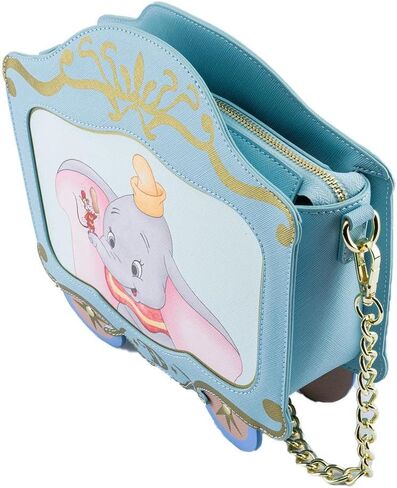 Loungefly DISNEY DUMBO 80TH ANNIVERSARY TRAIN CAR CROSSBODY BAG WDTB2358, Blue in Saudi Arabia