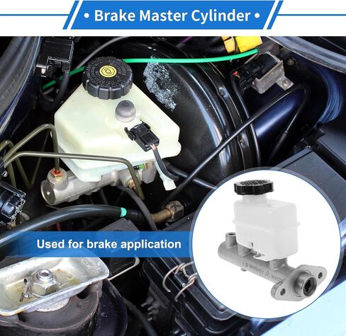 1 Pcs Brake Master Cylinder for Hyundai Santa Fe 2001-2005 Durable Aluminum Alloy,Plastic Engine Compartment Hydraulic Master Cylinder with Reservoir in Saudi Arabia