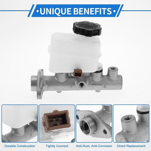 1 Pcs Brake Master Cylinder for Hyundai Santa Fe 2001-2005 Durable Aluminum Alloy,Plastic Engine Compartment Hydraulic Master Cylinder with Reservoir in Saudi Arabia
