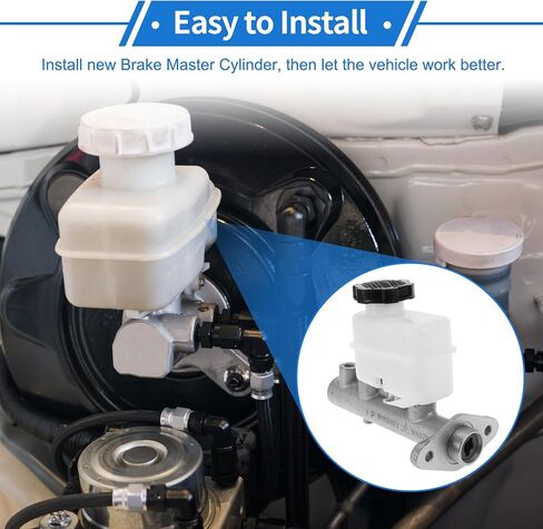 1 Pcs Brake Master Cylinder for Hyundai Santa Fe 2001-2005 Durable Aluminum Alloy,Plastic Engine Compartment Hydraulic Master Cylinder with Reservoir in Saudi Arabia