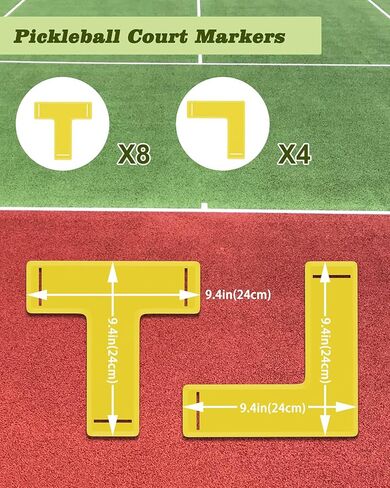 NQV Pickleball Set with Net,10FT Half Court Size Pickleball Net Portable Outdoor Indoor Driveway Home+4 Wood Paddles+4 Pickle Balls+4 Ball Retrievers, Pickleball Set for Adults Kids Beginners Pros in Kuwait