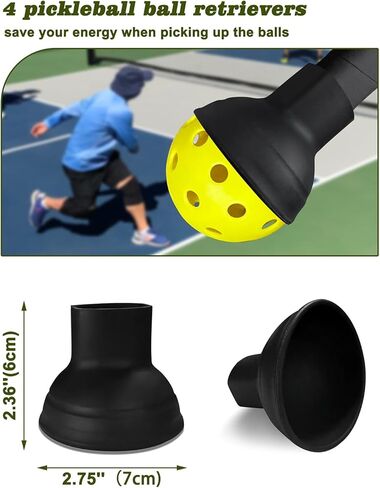 NQV Pickleball Set with Net,10FT Half Court Size Pickleball Net Portable Outdoor Indoor Driveway Home+4 Wood Paddles+4 Pickle Balls+4 Ball Retrievers, Pickleball Set for Adults Kids Beginners Pros in Kuwait