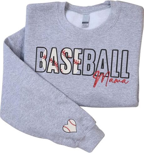 Nani Baseball Mama Embroidered Sweatshirt, Baseball Mama EmbroideredSweatshirt Gift For Mom Mother's Day Gameday Christmas in Saudi Arabia