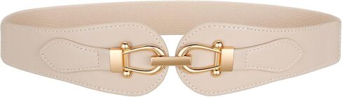 أحزمة مرنة واسعة من VONMELLI للنساء، حزام خصر للسيدات قابل للتمدد، مشبك ذهبي أنيق، أحزمة نسائية سميكة عتيقة للفستان in Kuwait