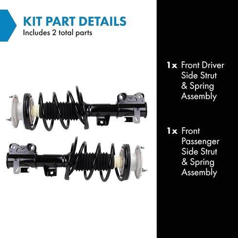 TRQ Front Strut & Coil Spring Assembly Set Driver & Passenger Sides Compatible with 13-19 Cadillac ATS in Saudi Arabia