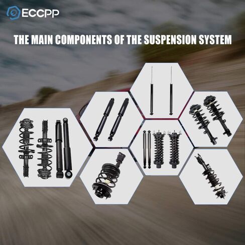 ECCPP دعامات كاملة أمامية وخلفية زوج تبختر ممتص الصدمات لـ 2005-2010 لسيارة Toyota Sienna مجموعة من 4 in Kuwait