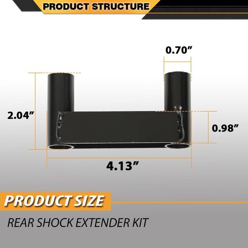 Rear Shock Extender Kit 2"-4" Lift Compatible with Jeep Wrangler JK JKU 2007 2008 2009 2010 2012 2013 2014 2015 2016 2017 2018 in Saudi Arabia