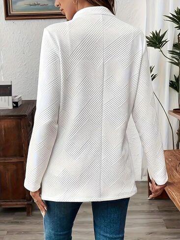 chouyatou Women's Vintage Double Breasted Blazer Jacket Business Casual Trench Coat Outerwear Overcoat in Saudi Arabia