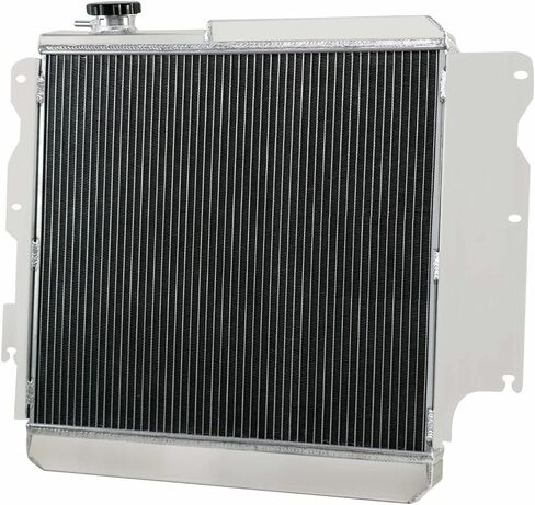 مشعاع ألومنيوم 4 صف أساسي لـ 1987-2006 جيب رانجلر TJ YJ GM Chevy V8 تحويل جميع مشعات الألومنيوم + مروحة الكفن + مرحل 1988 1989 1990 1991 1992 93 94 95 in Kuwait
