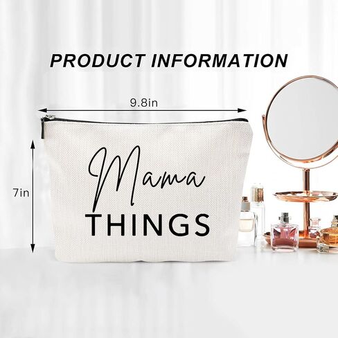 Mama and Baby Bag Set Canvas Pouch Set Keepsake for New Mothers Travel Toiletry Bag for Baby Stuff, Mother's Day Gifts, Set of 2 in Kuwait