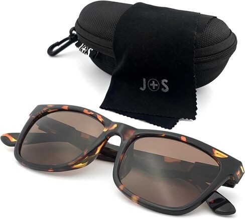 J+S Mission Mark II Rectangle Polarized Sunglasses for Men | Spring Hinge Frame | Polarized 100% UV 400 | Medium-Small Fit in Saudi Arabia