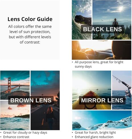 نظارات شمسية J+S Mission Mark II مستطيلة مستقطبة للرجال | إطار مفصلي زنبركي | مستقطبة 100% UV 400 | مقاس متوسط-صغير in Kuwait