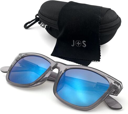 J+S Mission Mark II Rectangle Polarized Sunglasses for Men | Spring Hinge Frame | Polarized 100% UV 400 | Medium-Small Fit in Saudi Arabia