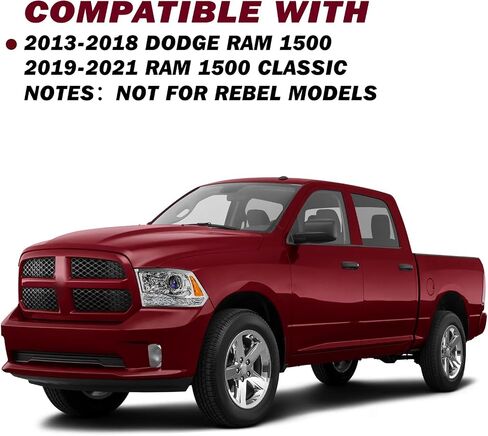 مجموعة مصابيح الضباب JSBOYAT متوافقة مع 2013-2018 Dodge Ram 1500، 2019-2021 RAM 1500 Classic (غير مناسبة لطراز المتمردين)، استبدال ضوء الضباب بمصابيح الهالوجين in Saudi Arabia