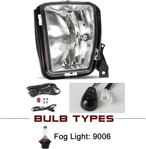 مجموعة مصابيح الضباب JSBOYAT متوافقة مع 2013-2018 Dodge Ram 1500، 2019-2021 RAM 1500 Classic (غير مناسبة لطراز المتمردين)، استبدال ضوء الضباب بمصابيح الهالوجين in Saudi Arabia