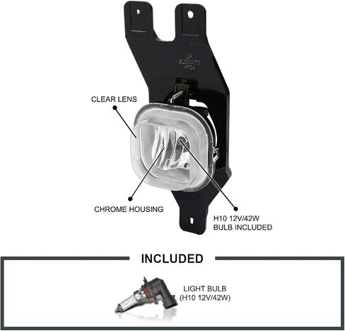 SPEC-D TUNING Smoke Fog Lights Compatible with 1999-2004 Ford F-250, F-350 Super Duty, 2000-2004 Excursion, L+R Pair Assembly in Saudi Arabia