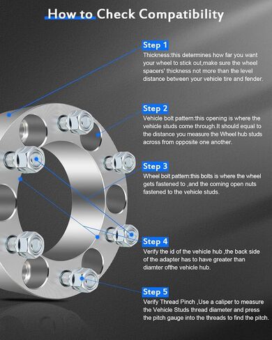 ECCPP 4PCS 2 inch 6 Lug Wheel Spacers 6x5.5 to 6x5.5 6x139.7mm 108mm fits for Nissan Frontier 1998-2004| For Nissan Pathfinder 1987-2004| For Nissan Pickup 1986-2022 with 12x1.25 Studs in Saudi Arabia