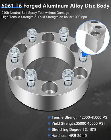 ECCPP 4PCS 2 inch 6 Lug Wheel Spacers 6x5.5 to 6x5.5 6x139.7mm 108mm fits for Nissan Frontier 1998-2004| For Nissan Pathfinder 1987-2004| For Nissan Pickup 1986-2022 with 12x1.25 Studs in Saudi Arabia