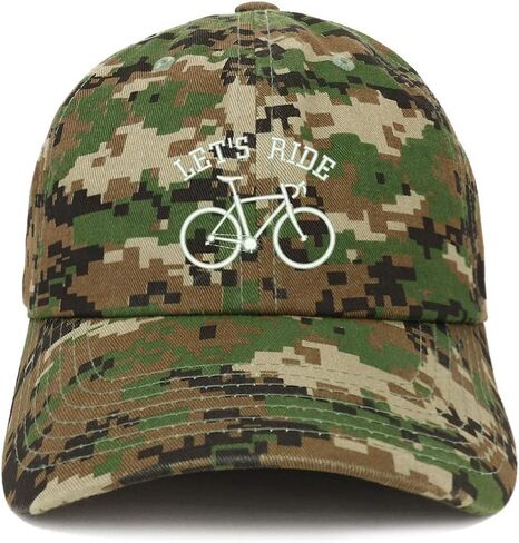 Trendy Apparel Shop Let's Ride Embroidered Unstructured Cotton Dad Hat in Saudi Arabia