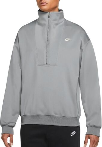 سترة صوفية Nike Circa Half-Zip للرجال DQ4237-073، رمادي جزئي/حليب جوز الهند (الولايات المتحدة، ألفا، كبير، عادي، عادي، 92% بوليستر/8% ألياف لدنة) in Saudi Arabia