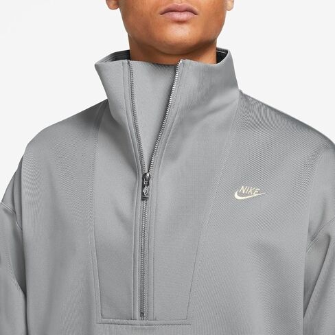 سترة صوفية Nike Circa Half-Zip للرجال DQ4237-073، رمادي جزئي/حليب جوز الهند (الولايات المتحدة، ألفا، كبير، عادي، عادي، 92% بوليستر/8% ألياف لدنة) in Saudi Arabia