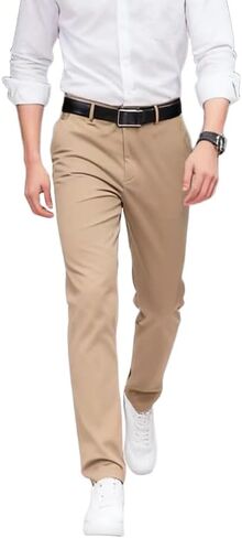 TiantailangMen's Formal Trousers Solid Black All-Season Business Pants Suitable for Casual to semi-Formal Occasions in Saudi Arabia