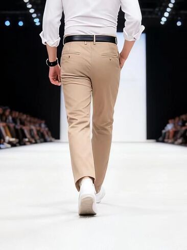 TiantailangMen's Formal Trousers Solid Black All-Season Business Pants Suitable for Casual to semi-Formal Occasions in Saudi Arabia
