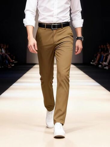 TiantailangMen's Formal Trousers Solid Black All-Season Business Pants Suitable for Casual to semi-Formal Occasions in Saudi Arabia