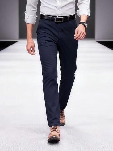 TiantailangMen's Formal Trousers Solid Black All-Season Business Pants Suitable for Casual to semi-Formal Occasions in Saudi Arabia