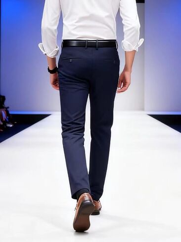 TiantailangMen's Formal Trousers Solid Black All-Season Business Pants Suitable for Casual to semi-Formal Occasions in Saudi Arabia