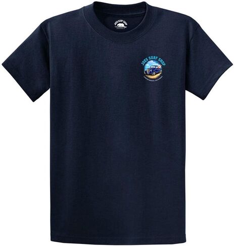 تي شيرت رجالي من القطن الثقيل بشعار شاحنة ركوب الأمواج من JOES SURF SHOP in Kuwait
