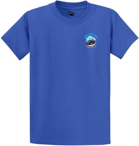 تي شيرت رجالي من القطن الثقيل بشعار شاحنة ركوب الأمواج من JOES SURF SHOP in Kuwait
