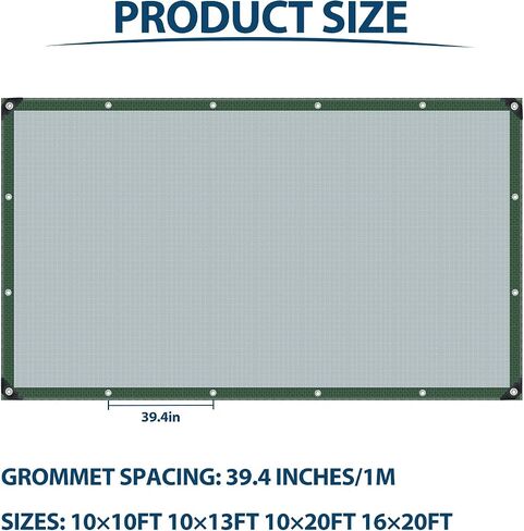 Tarp Waterproof 16x20 Multi-Purpose Green Camping Tarps 6Mil Thick with Reinforced Grommets for Under Pool, Emergency Rain Cover Outdoor in Saudi Arabia