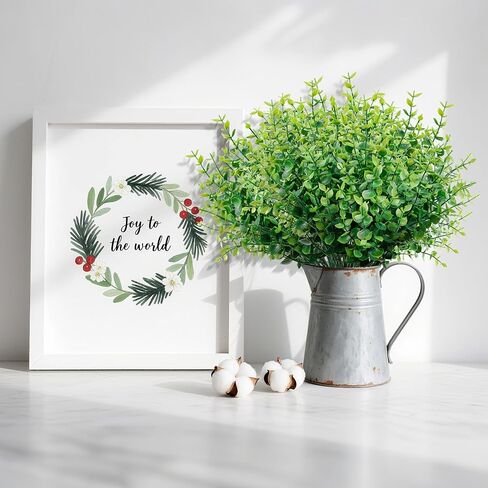 10 Bundles Artificial Boxwood Stems Outdoor Artificial Greenery UV Resistant Foliage Plants, Faux Boxwood Shrubs Grass for Farmhouse Office Garden Wedding Window Patio Home Decor in Saudi Arabia