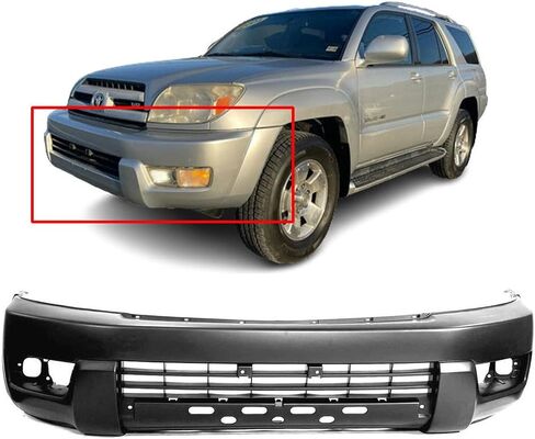 FitParts متوافق مع غطاء المصد الأمامي 2003 2004 2005 Toyota 4Runner 03 04 05. جديد، مُجهز وجاهز للطلاء. المحدودة والرياضة. يناسب أيضًا موديلات 04-05 SR5. TO1000260 5211935901 in Saudi Arabia