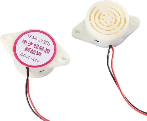 SFM-27 3-24V 12V 95DB Active Buzzer High-Decibel Electronic Buzzer Beep Alarm Intermittent / Continuous(Black) in Saudi Arabia