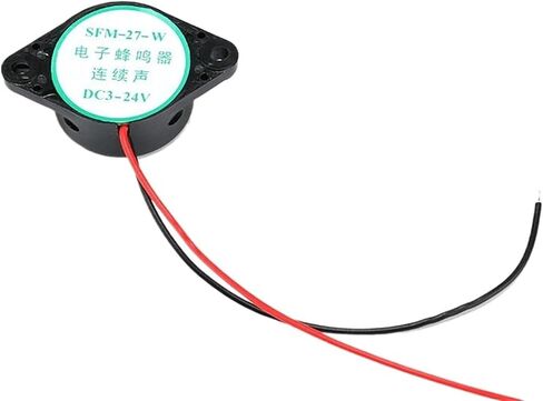 SFM-27 3-24V 12V 95DB Active Buzzer High-Decibel Electronic Buzzer Beep Alarm Intermittent / Continuous(Black) in Saudi Arabia