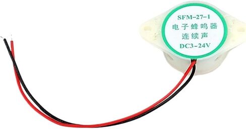 SFM-27 3-24V 12V 95DB Active Buzzer High-Decibel Electronic Buzzer Beep Alarm Intermittent / Continuous(Black) in Saudi Arabia