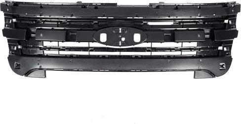 HECASA Grille Grill Shell متوافق مع 2011-2015 Ford Explorer 2013-2015 Ford Police Interceptor Utility BB5Z8A284AA FO1223118 ممتص الصدمات غطاء الشواية يدعم الأسود in Kuwait