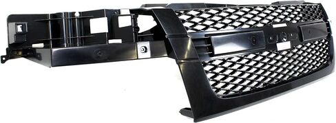 طقم تجميع الشبكة الأمامية Garage-Pro لسيارة شيفروليه كولورادو 2004-2012، هيكل رمادي داكن مزخرف، تصميم من قطعتين مع شعار بلاستيكي in Saudi Arabia