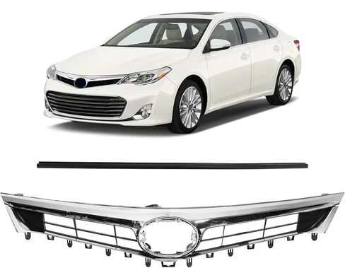 شواية أمامية من PENSUN تناسب 2013 2014 2015 Toyota Avalon مع زخرفة، استبدال الشبكة الأمامية لـ TO1200357 5310107010، كروم in Saudi Arabia