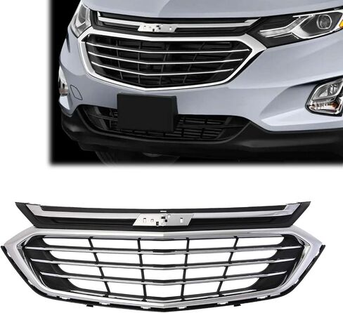 KARPAL Front Bumper Upper Grille w/Chrome Trim 84150738 Compatible with 2018 2019 2020 2021 Chevrolet Equinox in Saudi Arabia