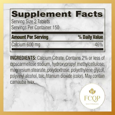 Spring Valley Calcium Citrate, Bone Health Supplement, 600mg, 300 Tablets in Saudi Arabia