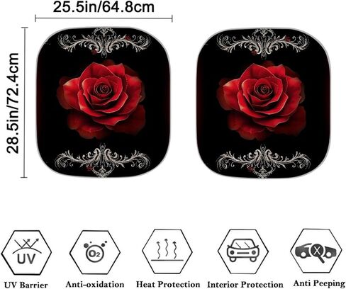 مظلة شمس مكونة من قطعتين من Red Rose لنافذة السيارة، كتل مانعة للشمس 99% من الأشعة فوق البنفسجية، سيارة رائعة لشاحنات السيارات وسيارات الدفع الرباعي in Kuwait
