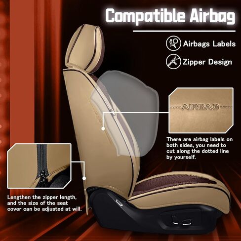 Seat Covers for Mercedes-Benz Sprinter 3500 2017-2024,Car Seat Covers Front Seats,Car Seat Cover Waterproof,Car Seat Covers All Weather(Front, Brown Coffee) in Kuwait