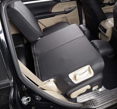 Custom Fit for Toyota Highlander 2015-2019 3 Rows 8 Seats Models Seat Covers Full Coverage Faux Leather Waterproof and Airbag Compatible(Black) in Saudi Arabia