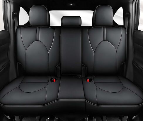 Custom Fit for Toyota Highlander 2015-2019 3 Rows 8 Seats Models Seat Covers Full Coverage Faux Leather Waterproof and Airbag Compatible(Black) in Saudi Arabia