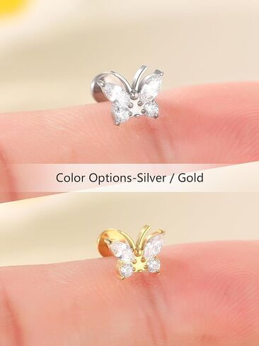 Xpircn Helix Conch Piercing Jewelry for Women 16G 6mm 8mm ASTM F136 Titanium Cartilage Flat Back Earring Stud in Kuwait
